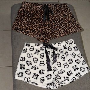 Leopard and Panda Comfy Pajama Shorts Set